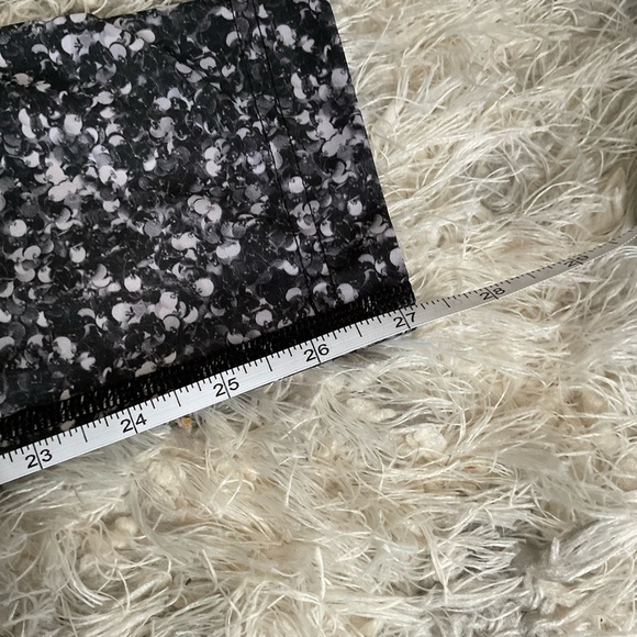 Lululemon Shine Tight (Roll down) Shimmy Shimmer Black White - Picture 6 of 7